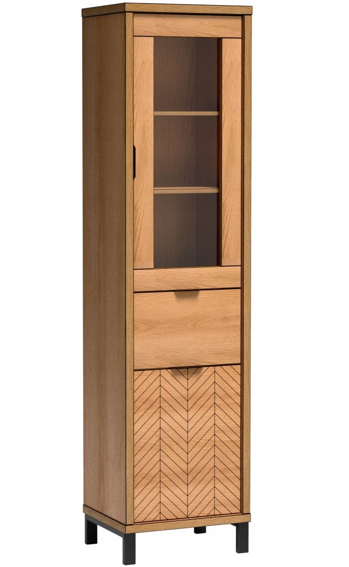 meble pokoju witryna na nóżkach słupek Fonti 02N