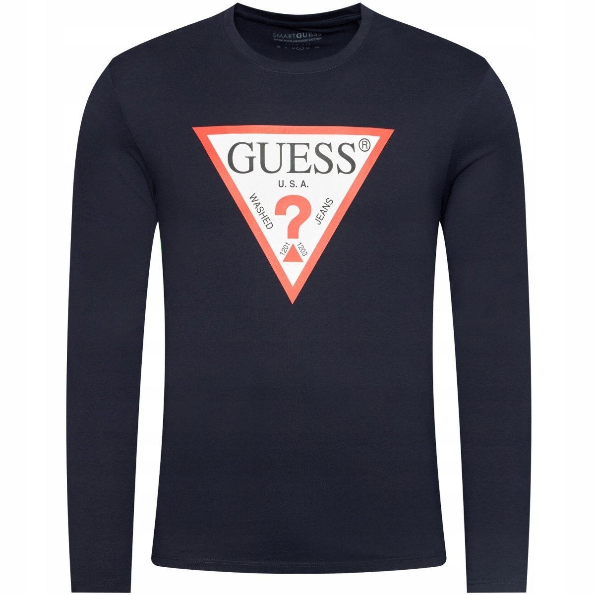 Guess tričko s dlouhým rukávem pánské námořnická modrá originál M1RI31I3Z11 L