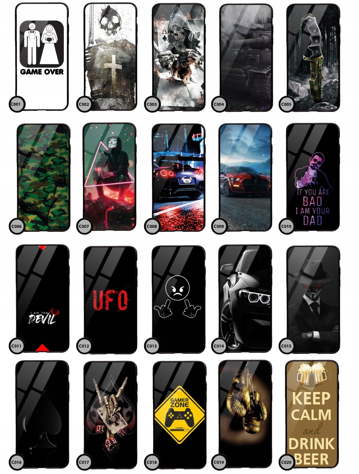 ETUI SZKLANE OBUDOWA DO SAMSUNG GALAXY S10 WZORY Marka Inna