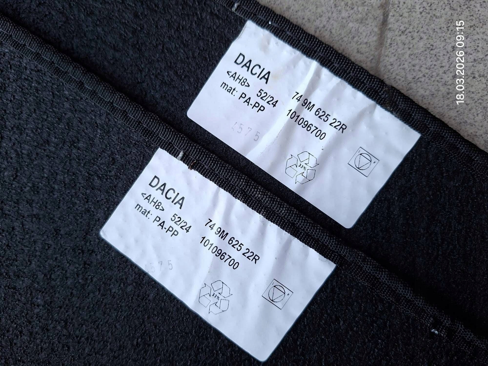 mats samochodowe komplet Dacia Bigster 749M62522R