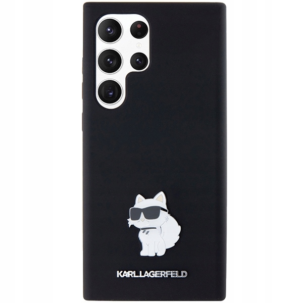 Karl Lagerfeld Silicone Choupette Pin Pouzdro pro Samsung Galaxy S24 Ultra
