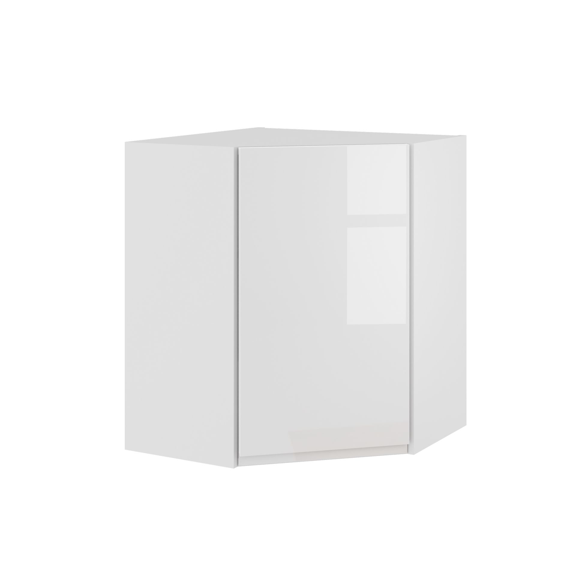 Kuchyňská skříňka horní rohová GNWU-60 bílá bezúchytková Akryl