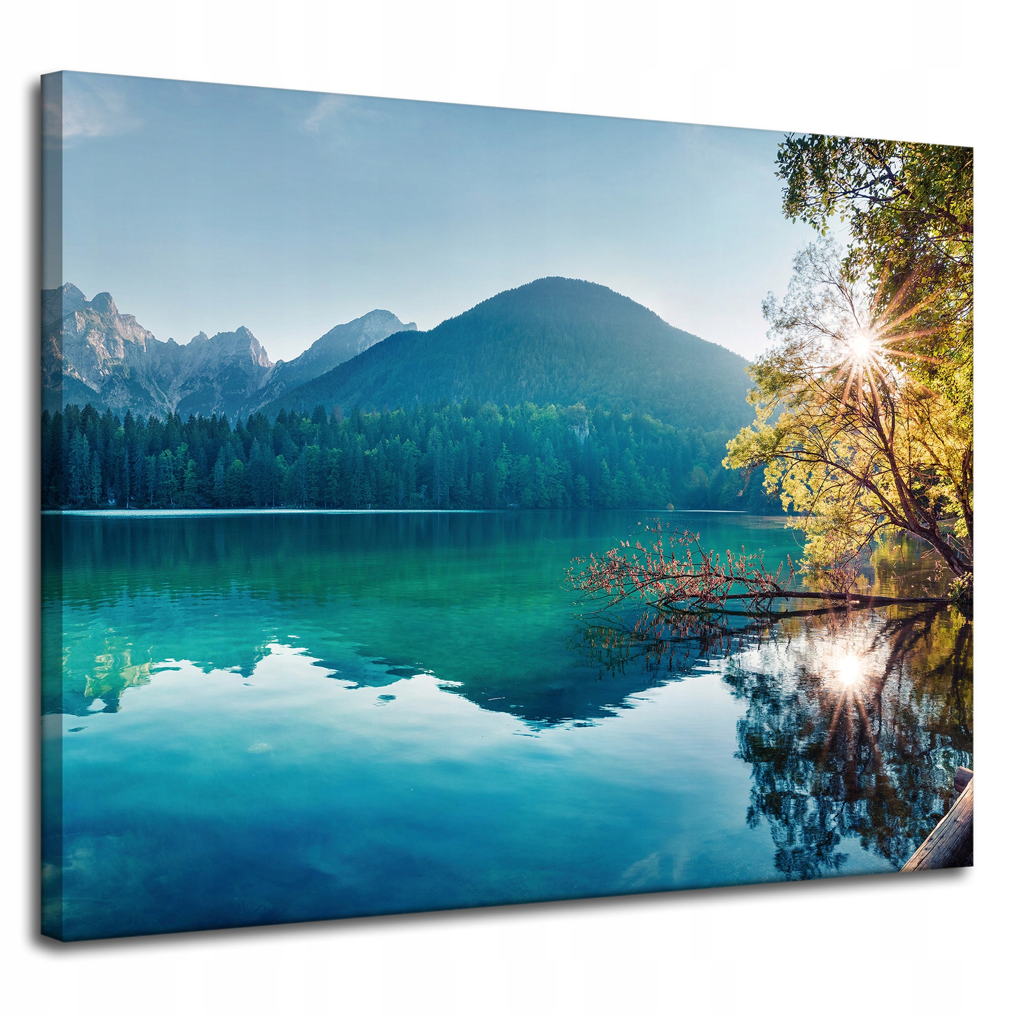 Obraz na plátně Slunce nad horami Jezero Voda Klid 100x80 cm