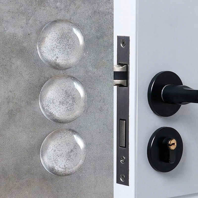 ODBOJNIK KLAMKI DRZWI SAMOPRZYLEPNY DO ŚCIAN 6 SZT Stan opakowania oryginalne