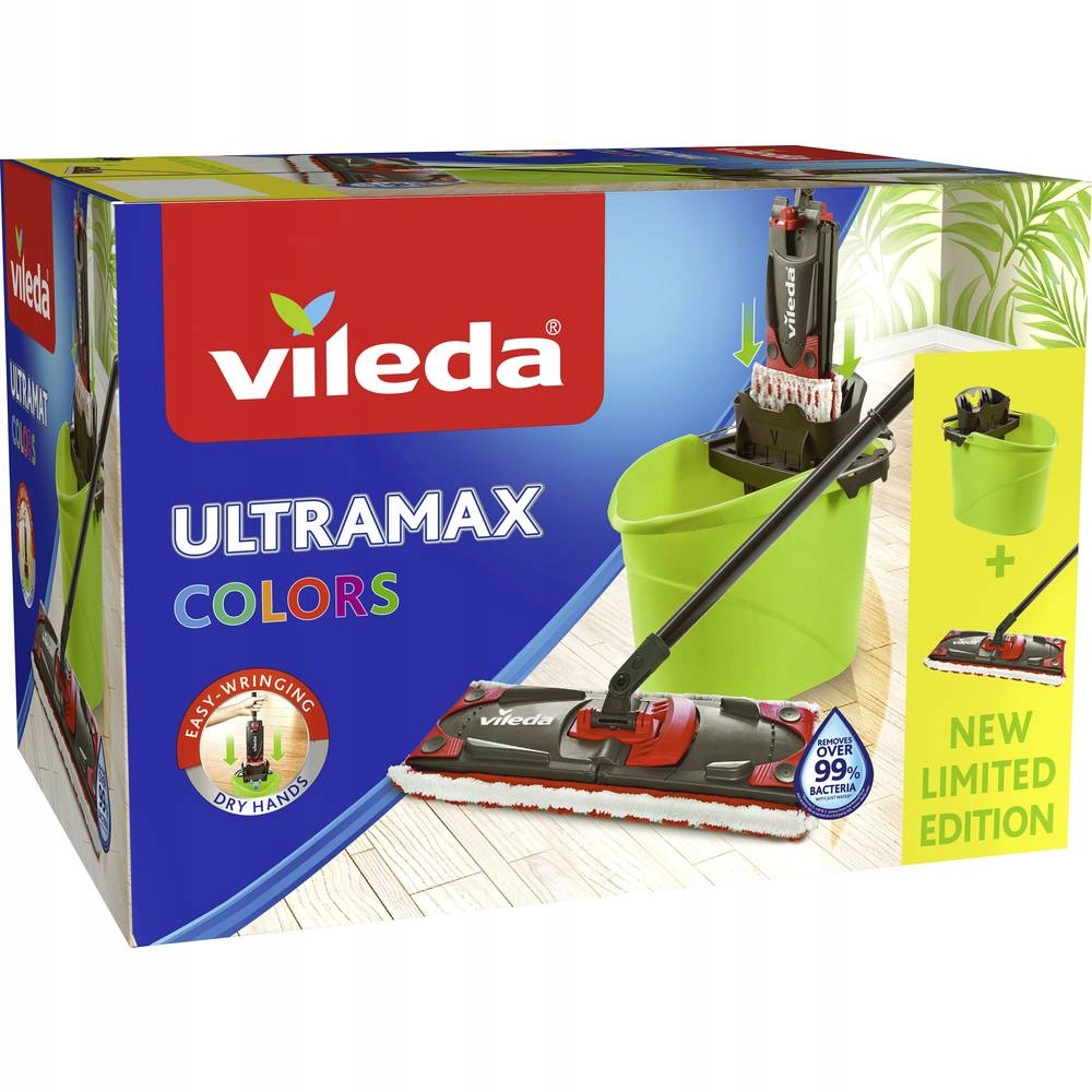 Levně Vileda plochý mop UltraMax Box sada se zeleným kbelíkem Limitovaná verze