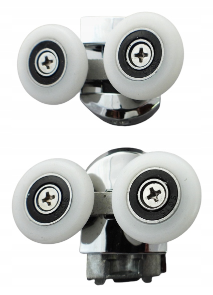 PODWÓJNE ROLKI CHROM DO KABINY PRYSZNICOWEJ 25mm KÓŁKA WÓZKI ŁOŻYSKA Kod producenta CH2 25mm