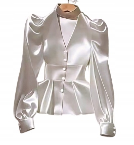 MD elegantní saténová košile s knoflíky, prošívaná M/38