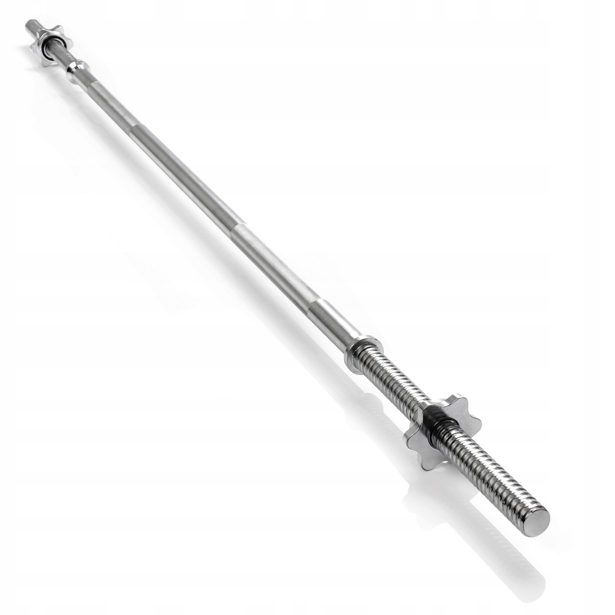 Gryf Prosty Śrubowy Chromowany Stalowy Meteor Sztanga 150cm/25mm 2 nakrętki