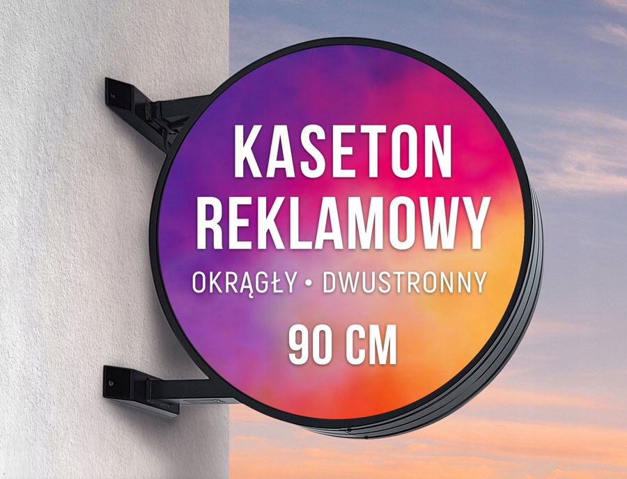 KASETON REKLAMOWY okrągły dwustronny 90cm