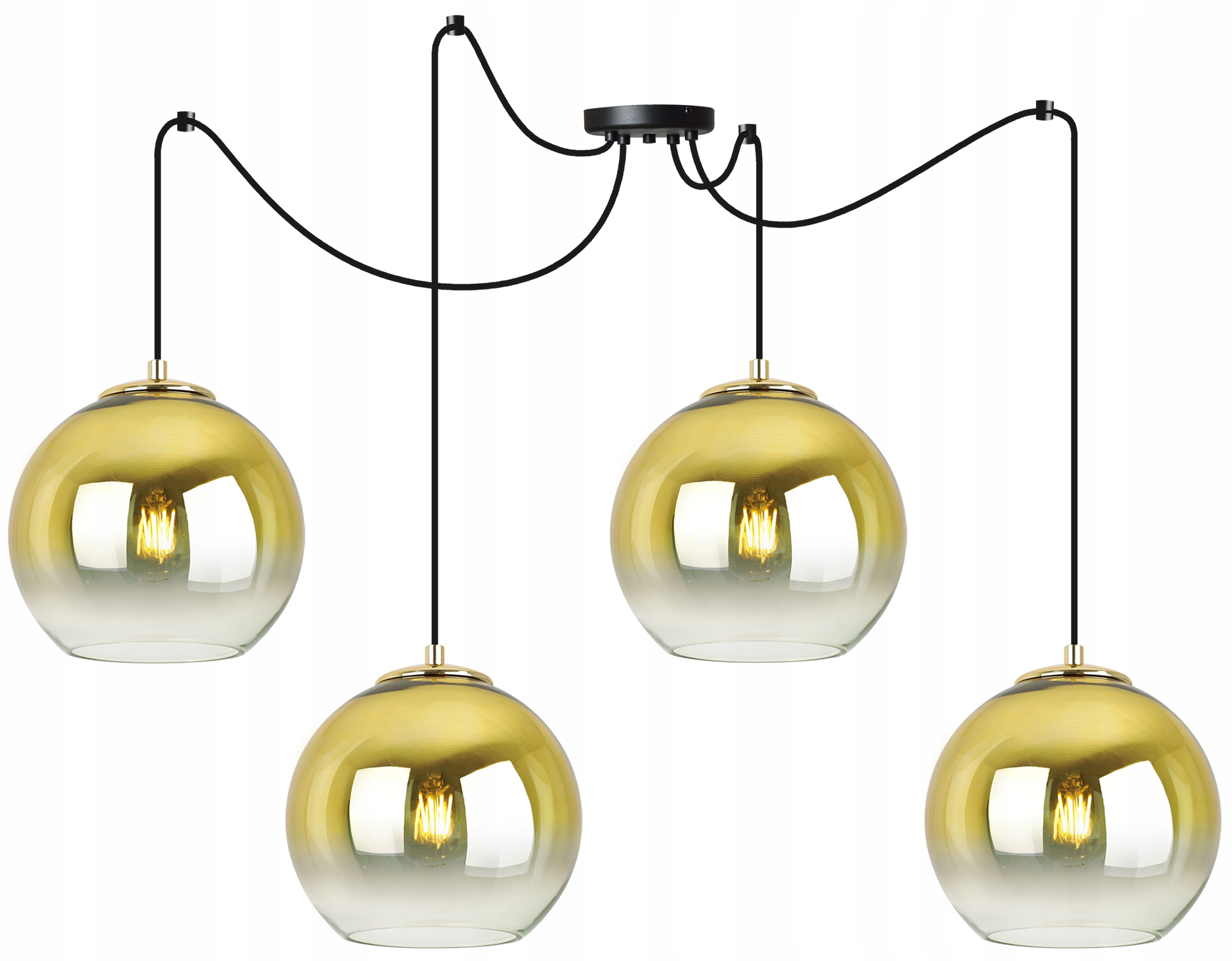 Závěsná Lampa Stropní Lustr Pavouk Zlatá Loftová Lampa Elegantní Moderní