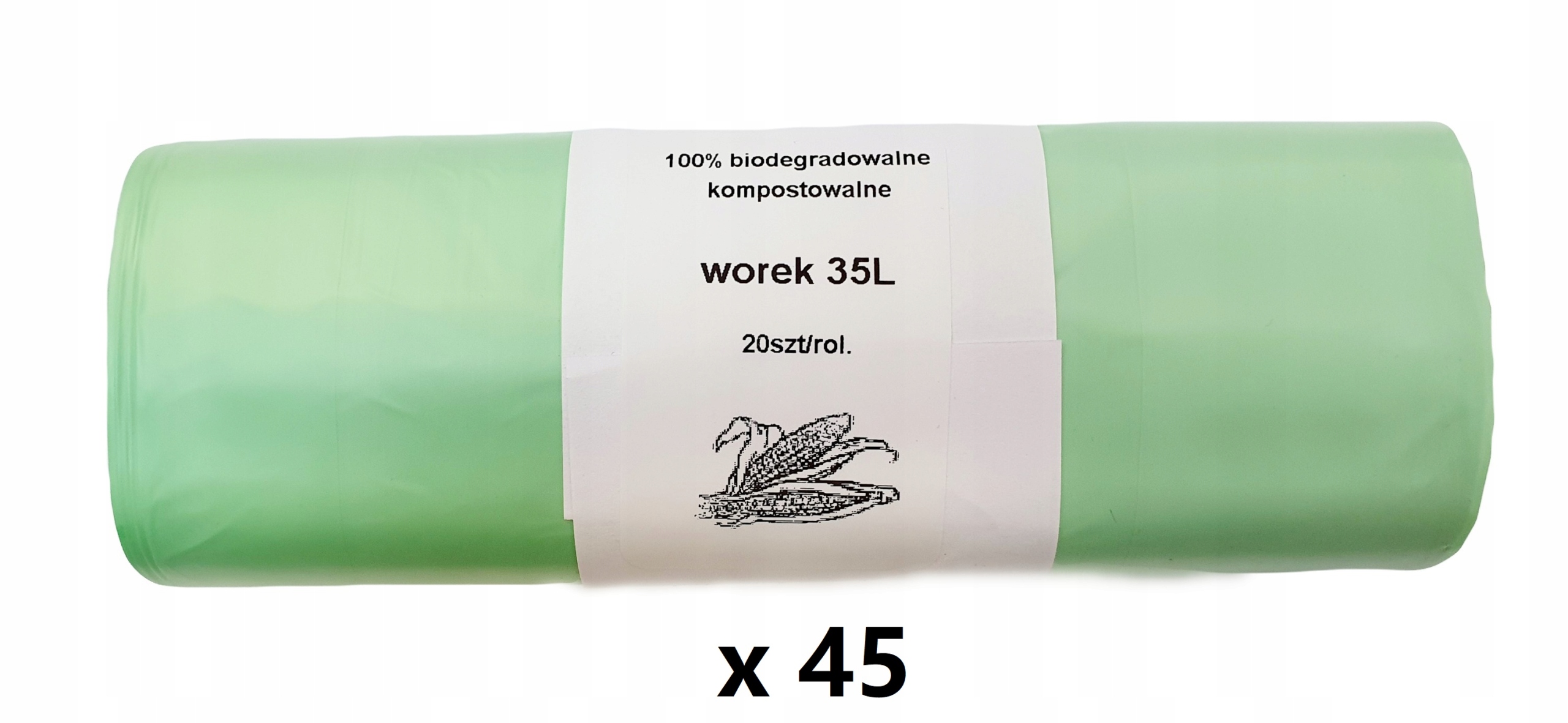 

Zestaw worków BIOdegradowalnych 35L - 45 rolek