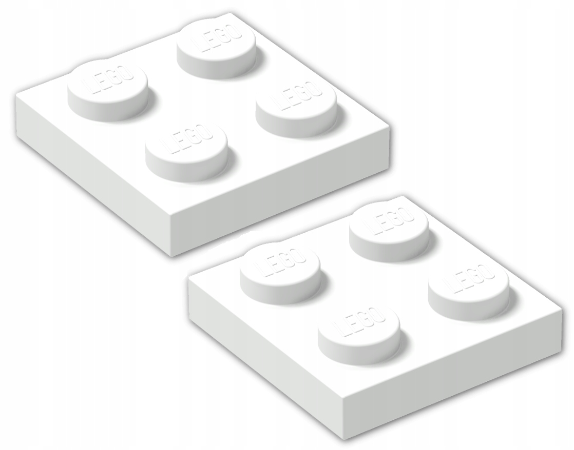 

17209 Lego 3022 302201 - płytka 2x2 - biały - 2szt