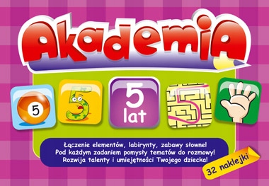 

Akademia 5 latka. 32 naklejki. Greg