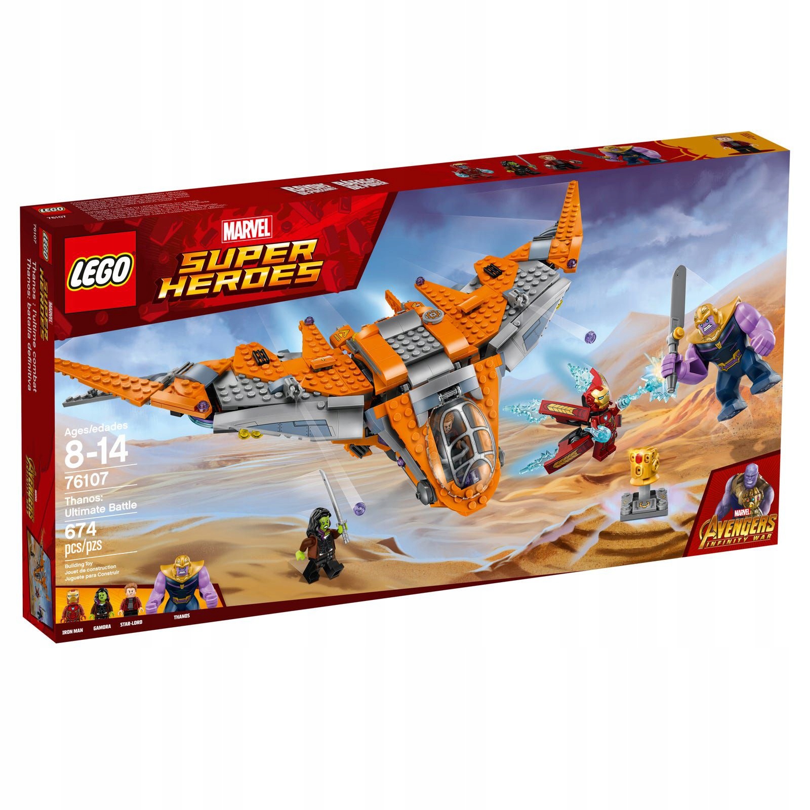 nový Lego Heroes 76107 Thanos: závěrečný boj Marvel Misb 2018