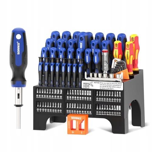 SORAKO Zestaw Wkrętaków 118 Elementów Magnetyczny Z Rękojeścią Izolowaną — miniatura 2
