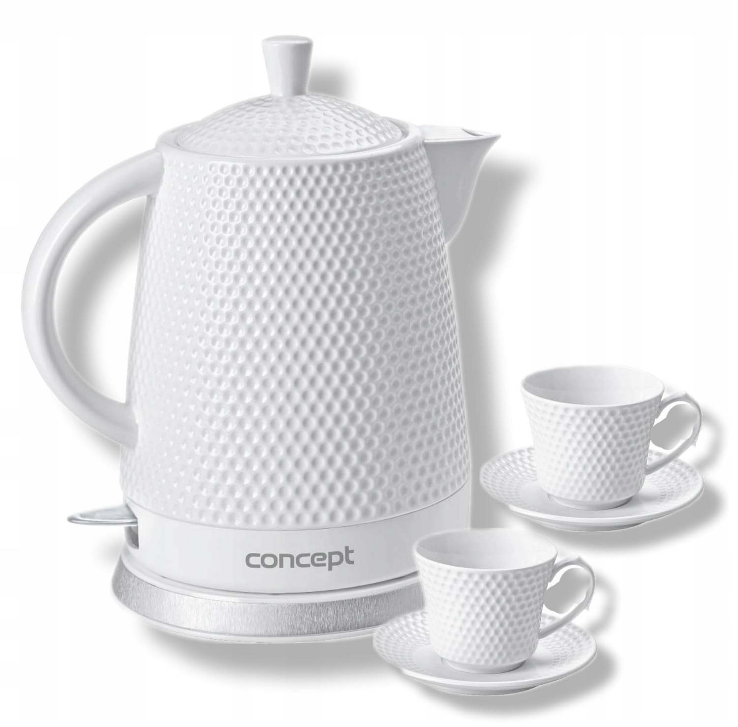 Czajnik elektryczny ceramiczny Concept RK0040 1,5l + 2 filiżanki + 2 spodki