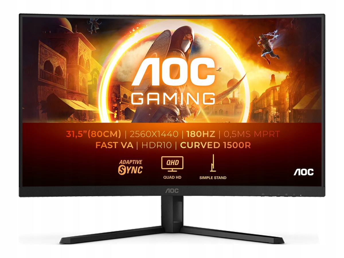 Aoc CQ32G4VE 31,5" Va Qhd 16:9 180 Hz 1 ms 2560 x 1440 pixelů