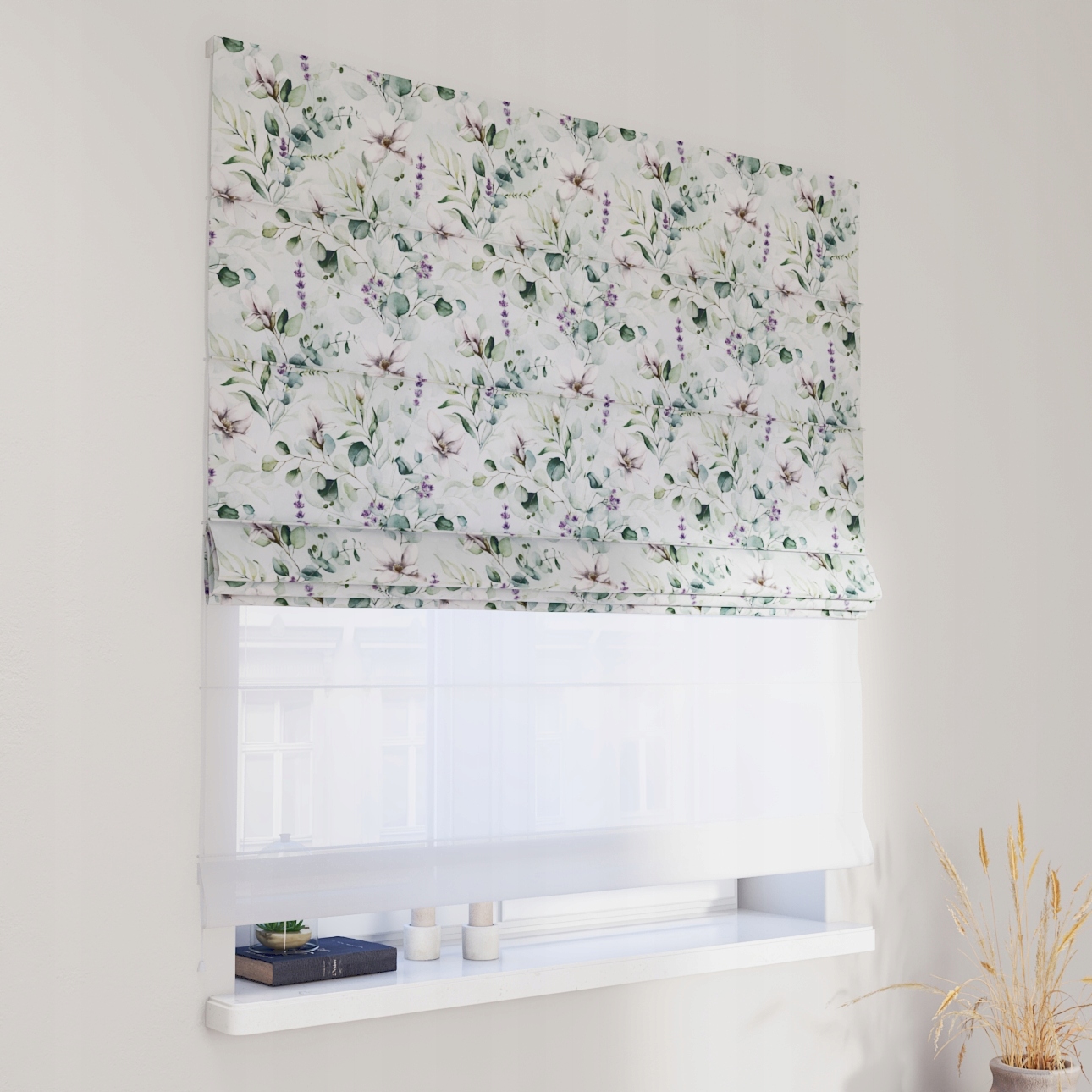 Hotová římská roleta Duo 160 x 180 cm zelená