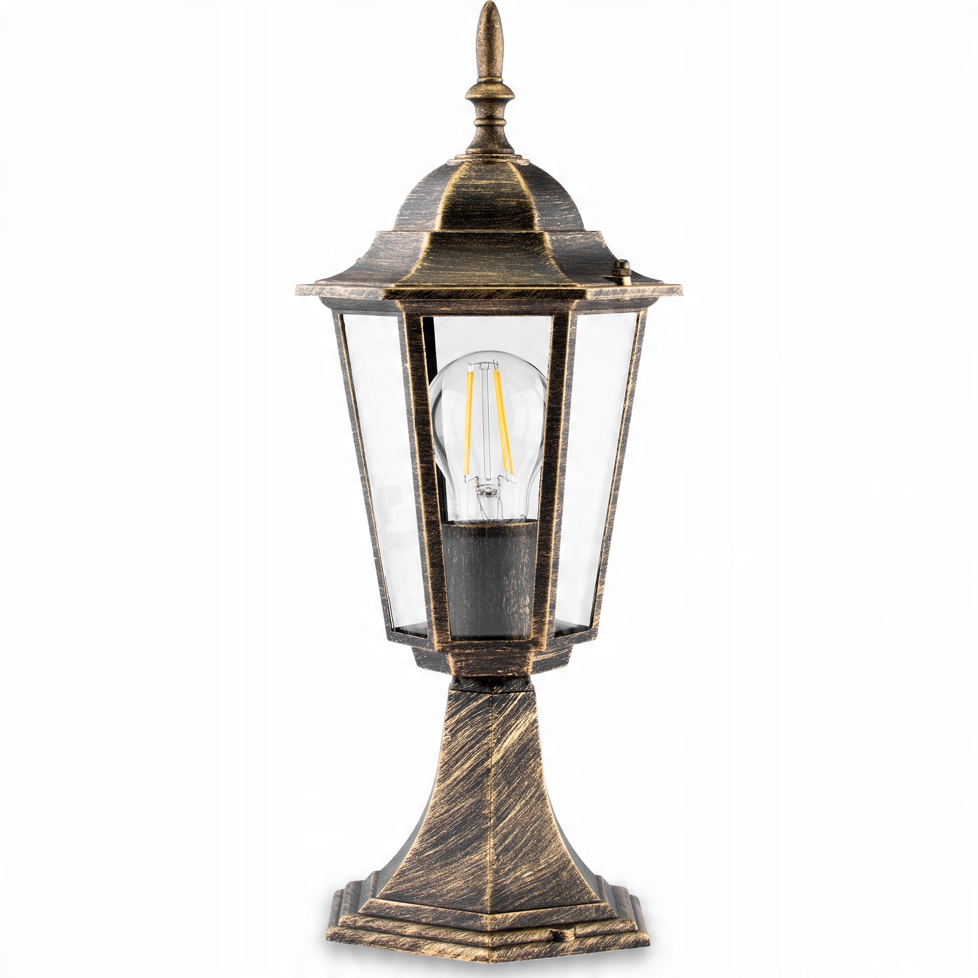 

Lampa Ogrodowa E27 Latarnia Słupek 40CM Patyna