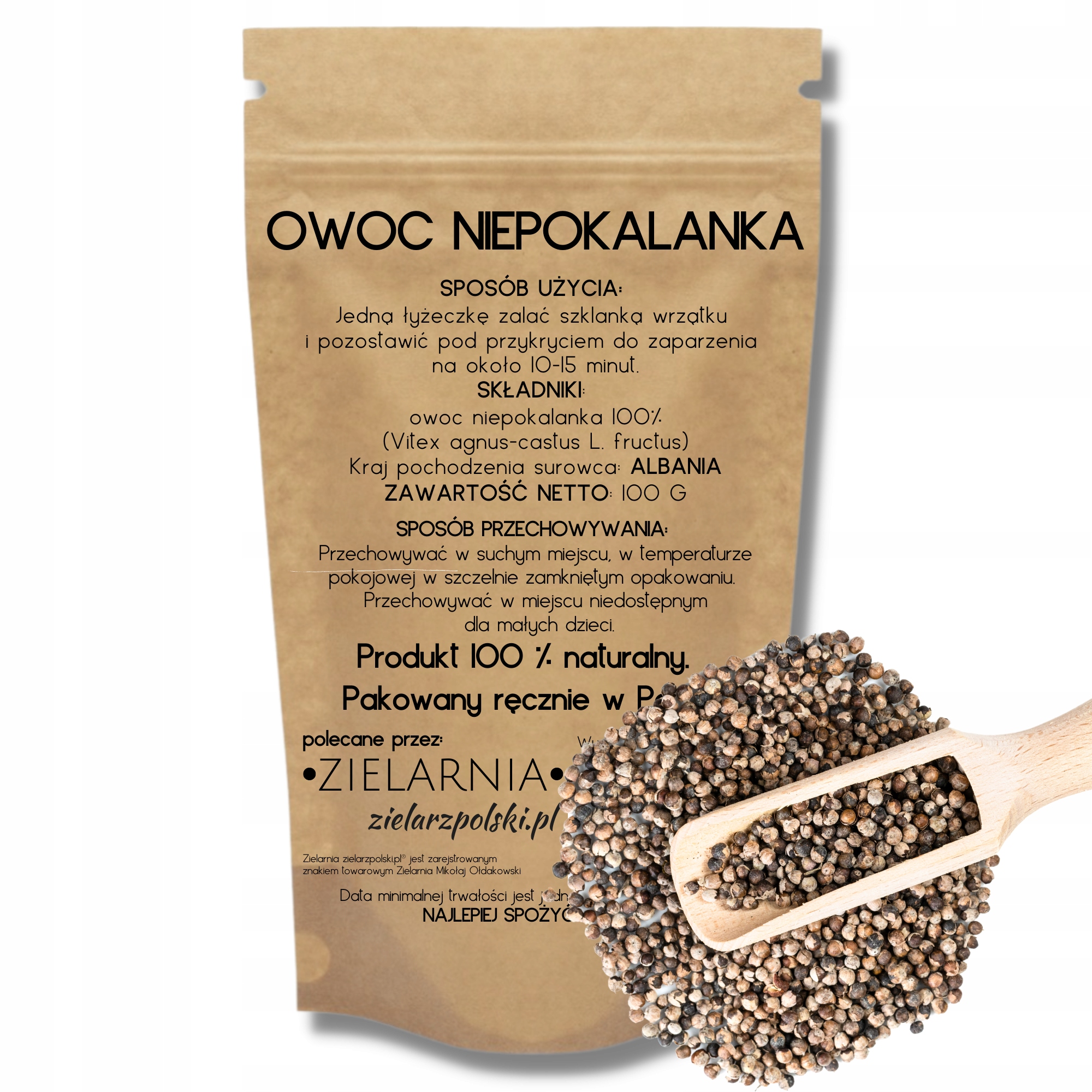 

Niepokalanek mnisi owoc 100g pospolity pieprzowy