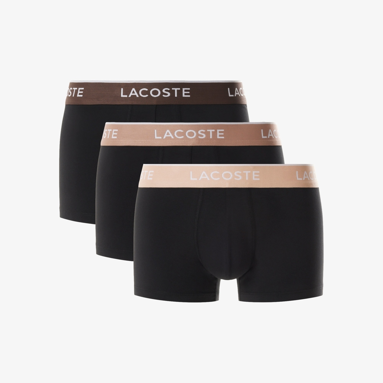 Lacoste Pánské boxerky 3-Pack Icon Cotton Black M