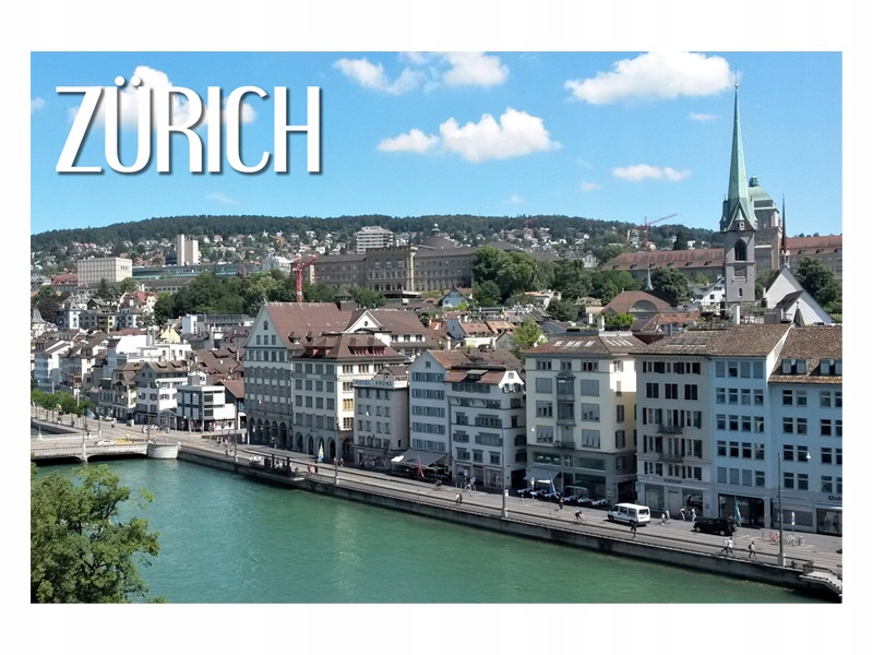 

Zurych Panorama Limmat Magnes na lodówkę