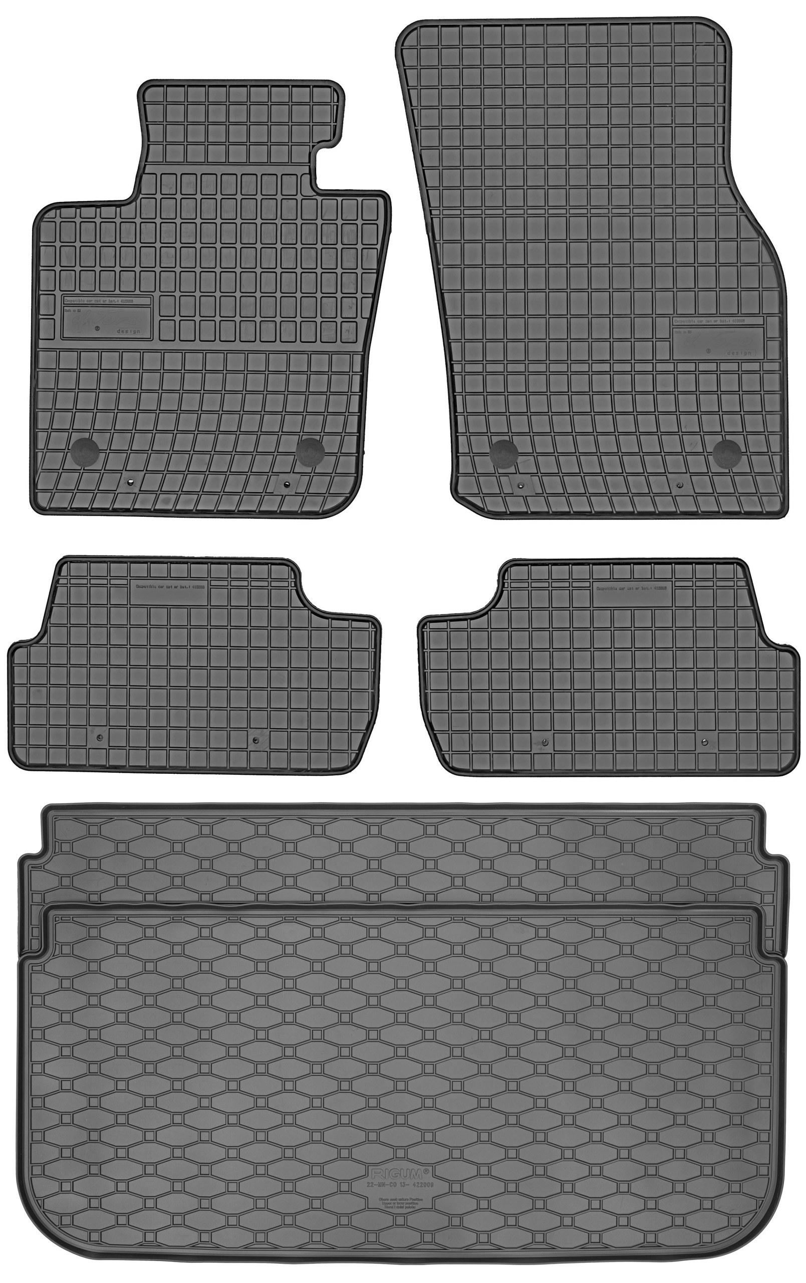 Mini Cooper III Hatchback od roku 10.2014-2024 Sada Koberce batožinový priestor