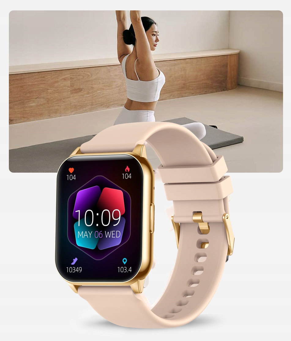 SMARTWATCH ZEGAREK DAMSKI Z FUNKCJA ROZMOWY SPORT ZDROWIE ZLOTY DAMSKIE Rodzaj smartwatch