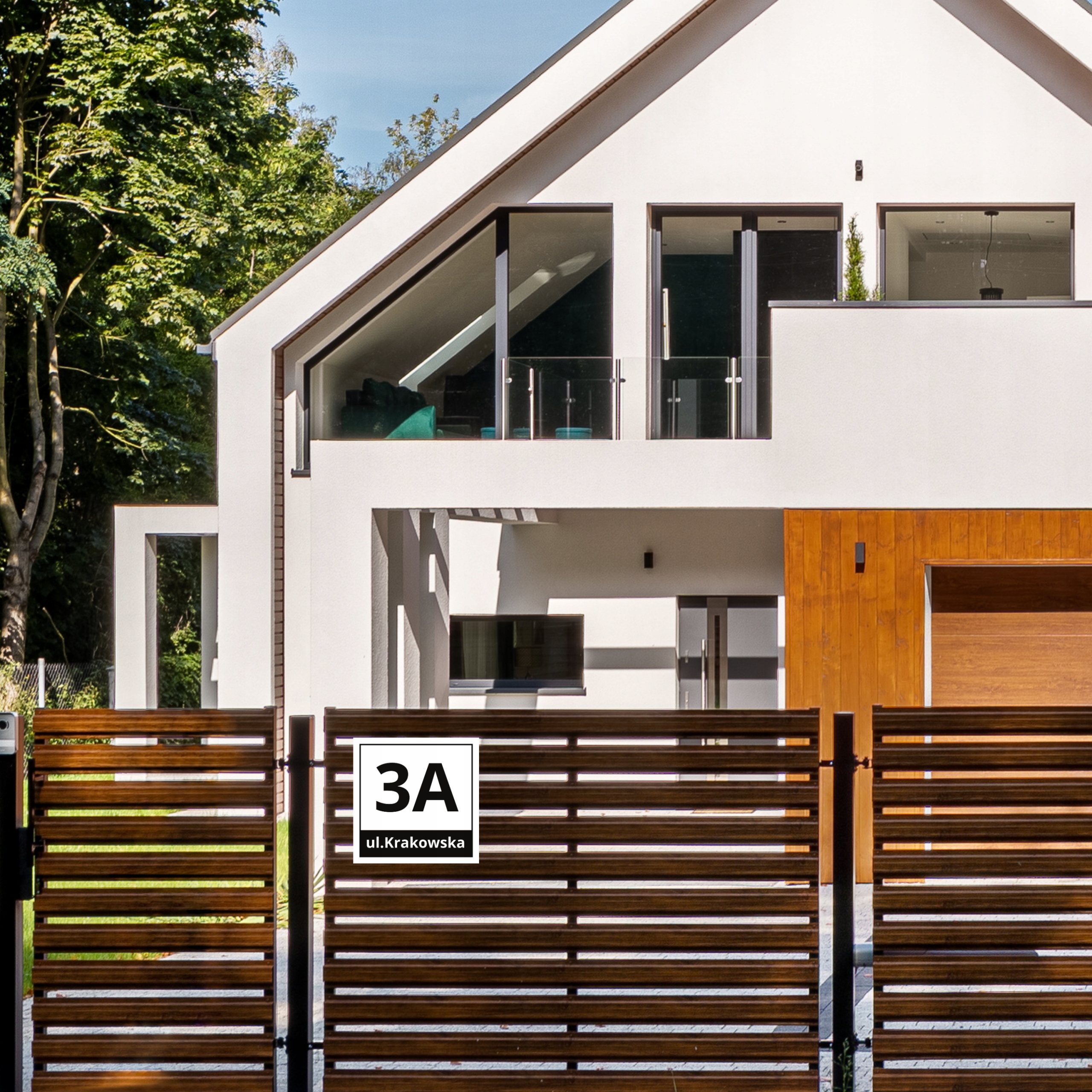 NUMER NA DOM 25x25cm TABLICZKA ADRESOWA Ogrodzenie | WZORY | + Taśma 3m Kod producenta TAB_UV_PCV_DOM_14_25