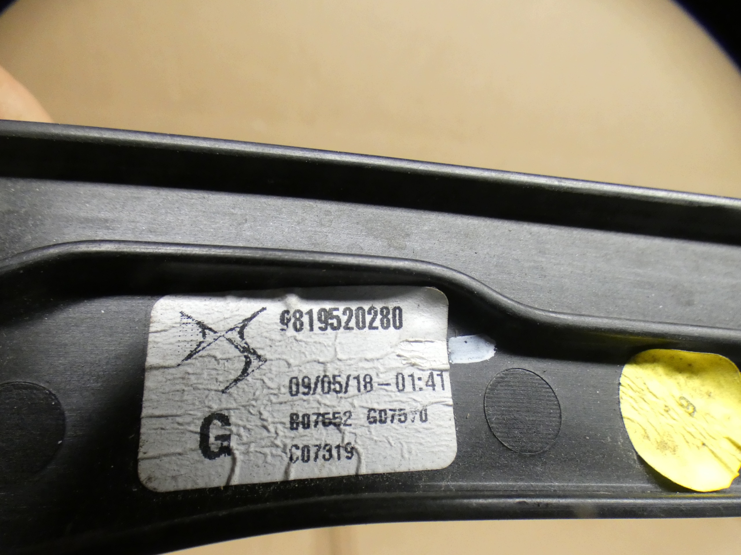 CITROEN DS7 window regulator mechanism left right front