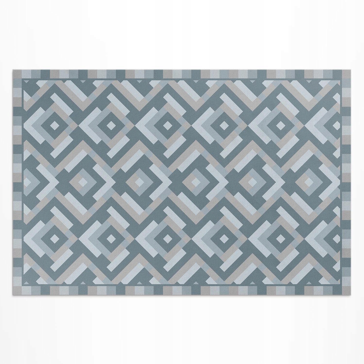 Vinylový koberec na terasu Aztécka geometria v štýle vintage boho 120 x 180 cm