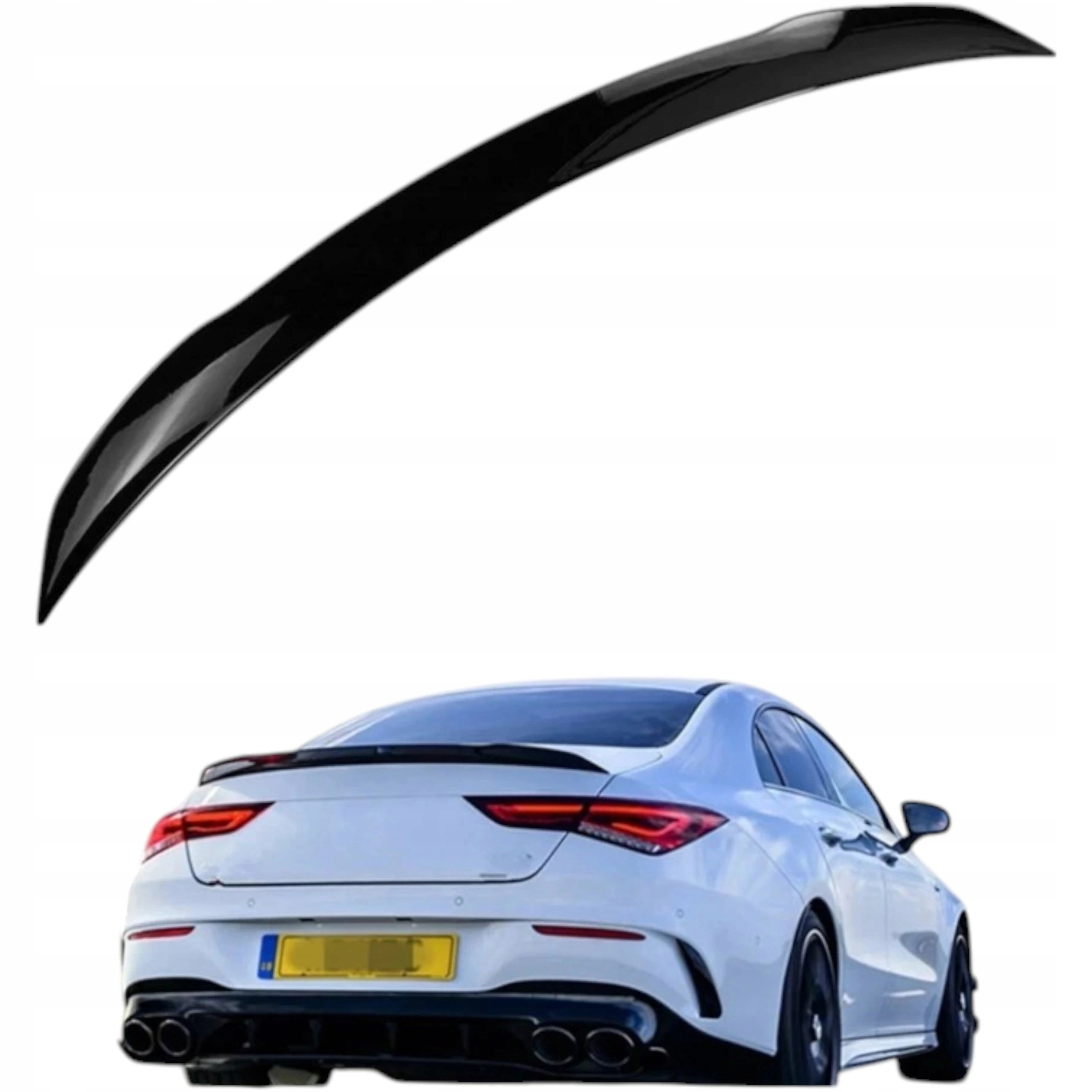 Mercedes Cla W118 C118 2019- Spoiler Klapka Klapky AMG45 Style Černý Lesk