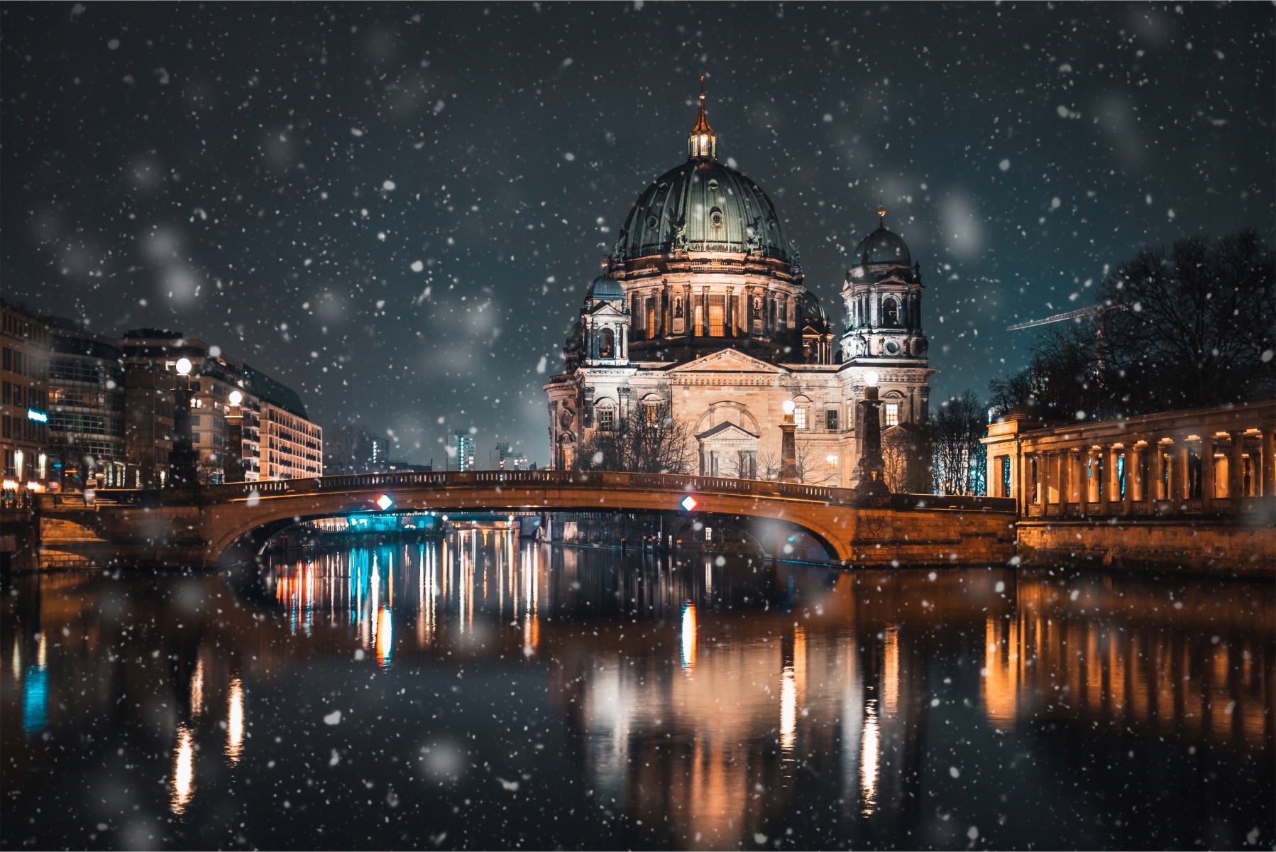 Fototapeta do obývacího pokoje Berlínská katedrála zima 400x280