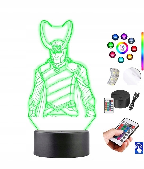 

Lampka na biurko Loki Marvel 16Kolorów Led Plexido