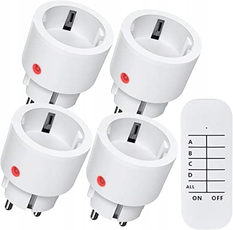 Gniazdko SURNICE radiowe z pilotem - 4 szt