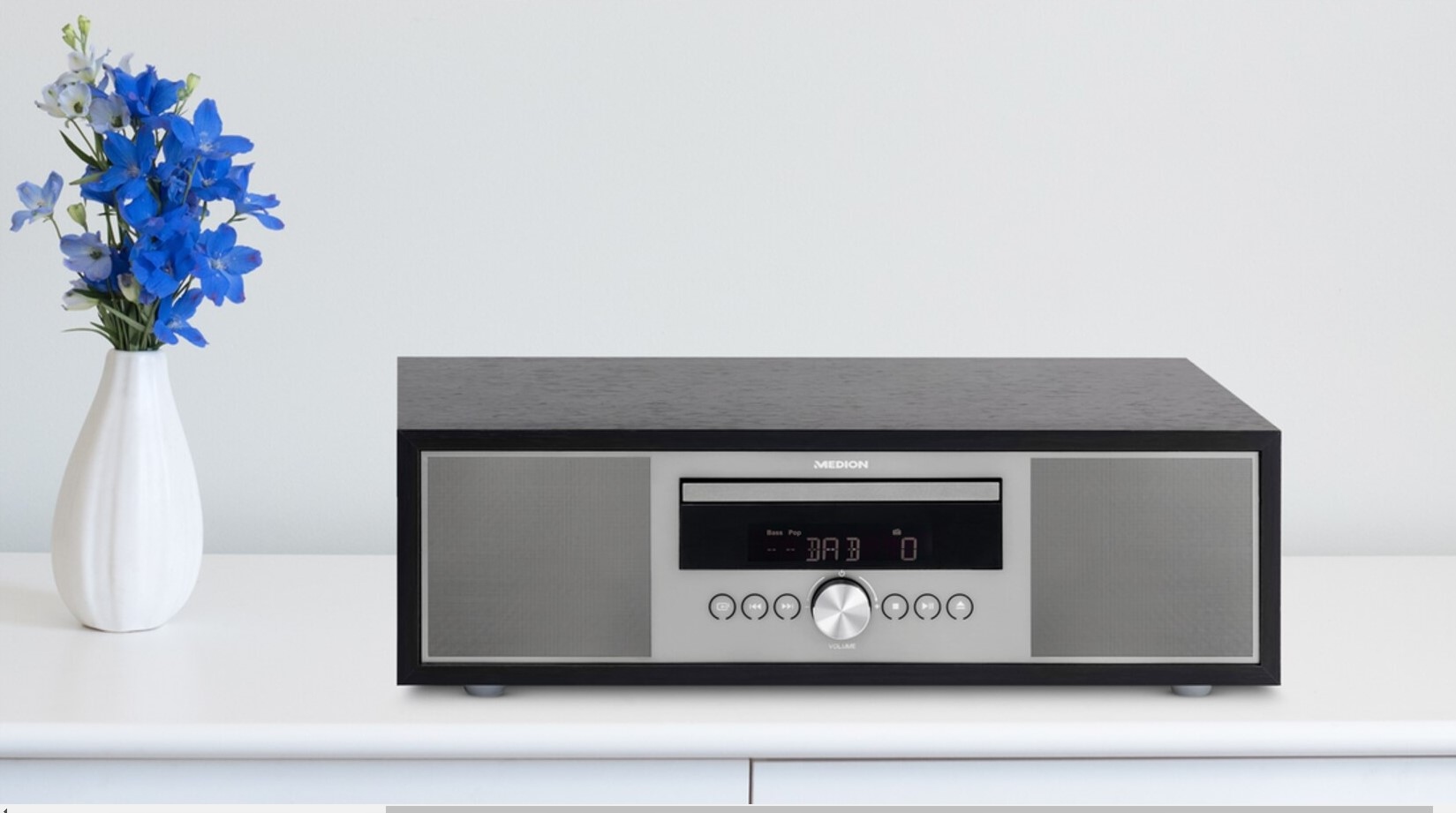 MINI WIEŻA BT RADIO CD/MP3 DAB+, FM Medion MD44125SW Stan opakowania oryginalne