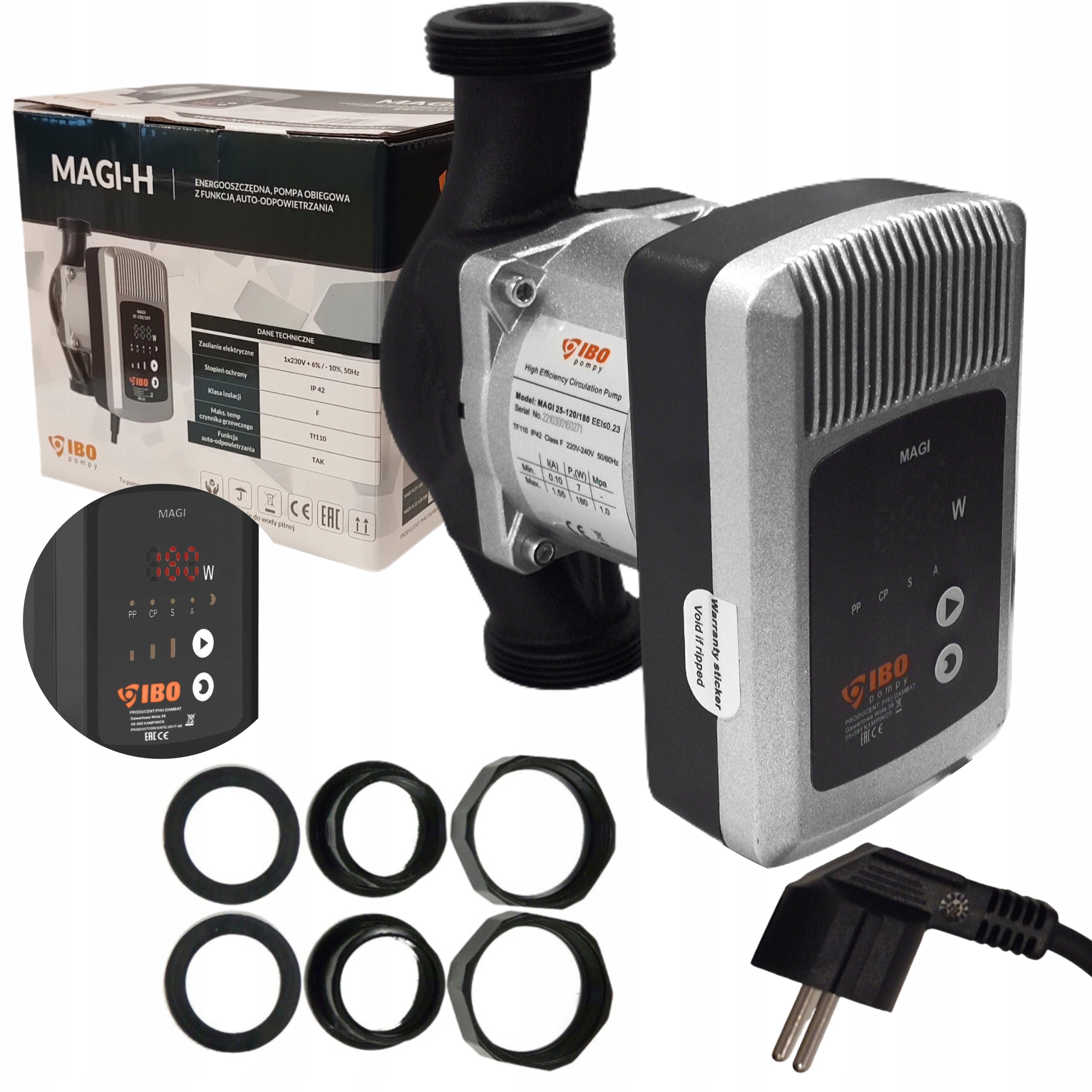 POMPA OBIEGOWA elektroniczna CO MAGI H 25-120/180