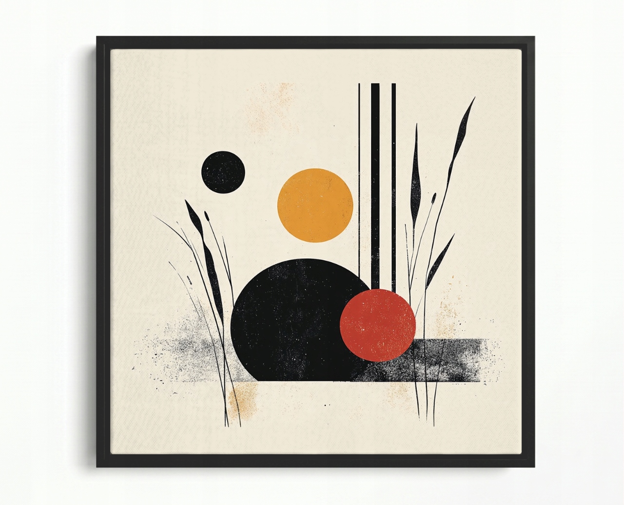 Obraz Rám Americký Box Grafika Geometrie Bauhaus Wabi-sabi Kolo 50x50