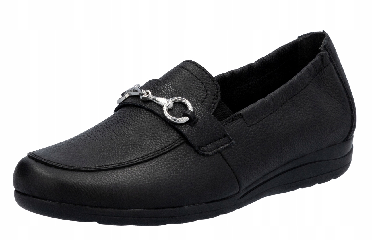 Rieker L9354-00 vel.37 černé dámské kožené mokasíny