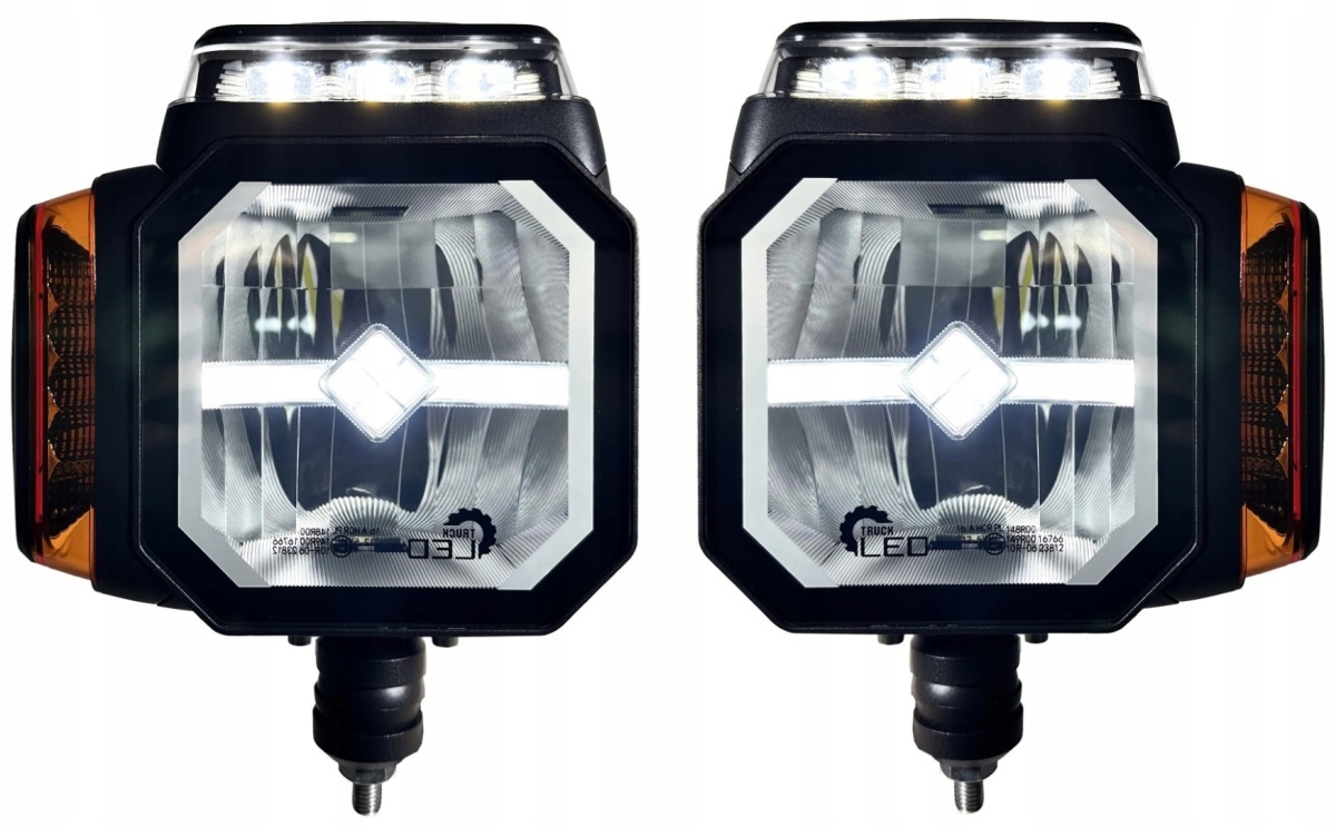 2x Světlomet Led pro potkávání směrů poloha Pm vyhřívané stínidlo 12v 24v