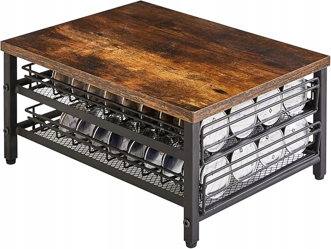Dřevěná Šuplík na kapsle Nespresso metal vintage loft