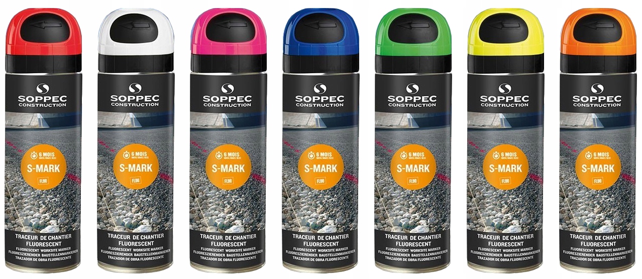 Spray Soppec500ml SMARK Niebieski Farba geodezyjna Marka Soppec