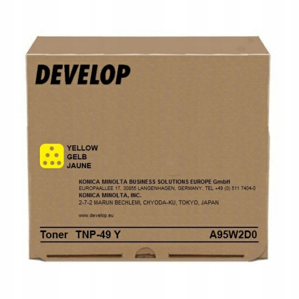 Toner Develop TNP-49 A95W2D0 12 tisíc Y Originální Ineo+ 3351 3851 3851F 3851F