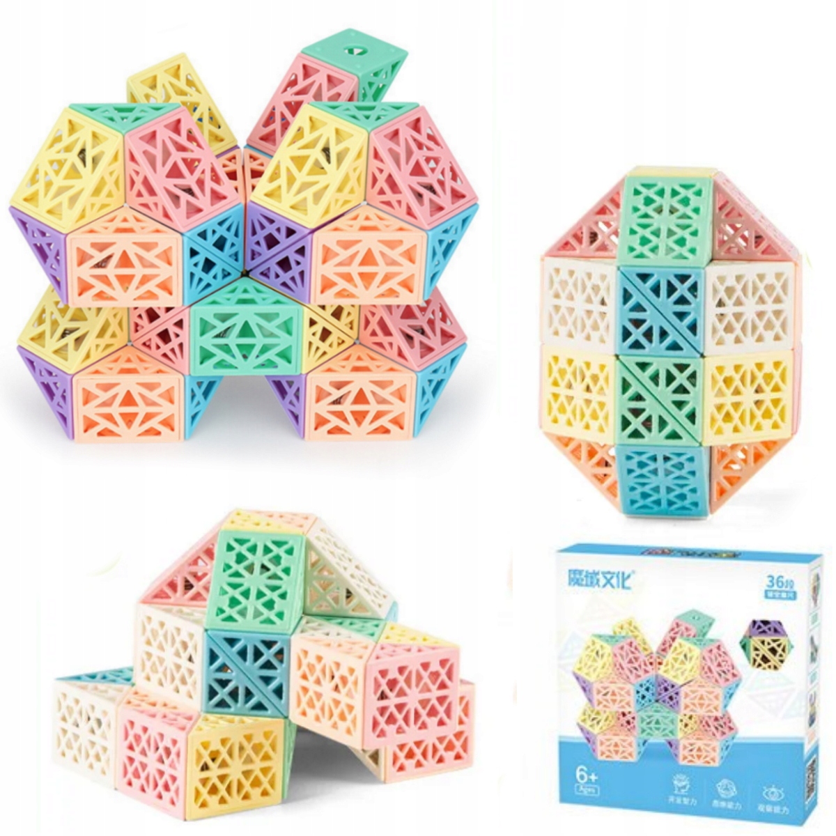 UKŁADANKA LOGICZNA MAGIC SNAKE AŻUROWY MAGICZNY WĄŻ 36 EL