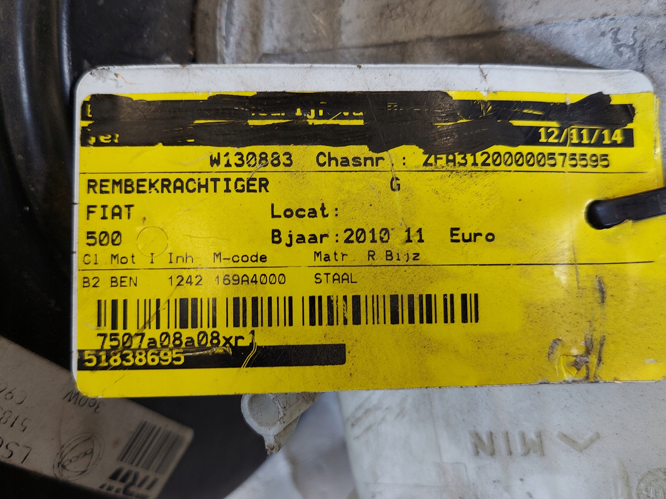 servo Pompa FIAT 500 2010R 51838695 1.2 B