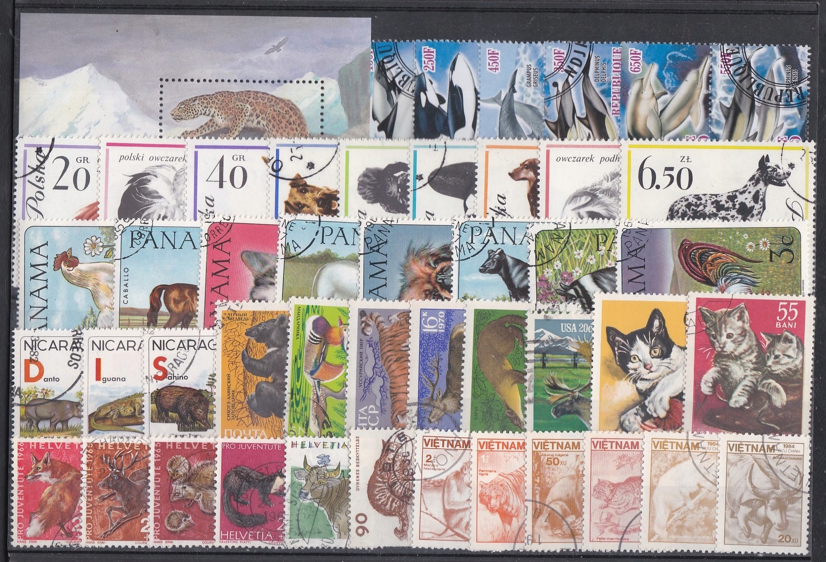 ZWIERZĘTA FAUNA - znaczki pocztowe, zestaw.