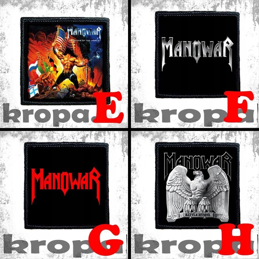 Naszywka MANOWAR 8 X 8 cm Dużo Wzorów! Tematyka, motyw Naszywka MANOWAR 8 X 8 cm Dużo Wzorów!