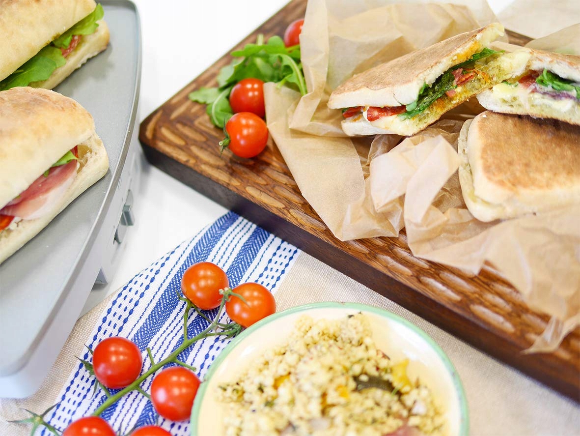 BREVILLE DuraCeramic Opiekacz Do Kanapek Panini Stal Nierdzewna 2 Sztuki — miniatura 5