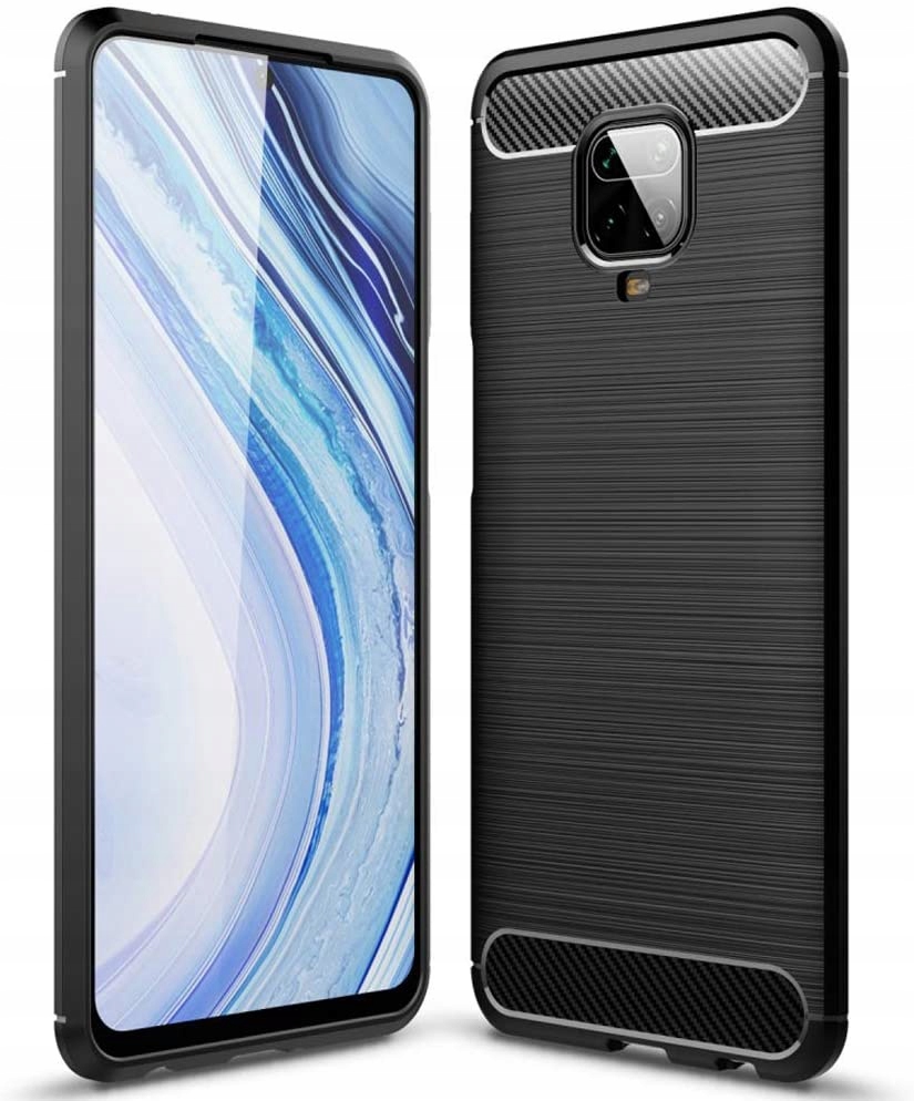 

Etui do Xiaomi Redmi Note 9 Pro 9s Karbon +szkło