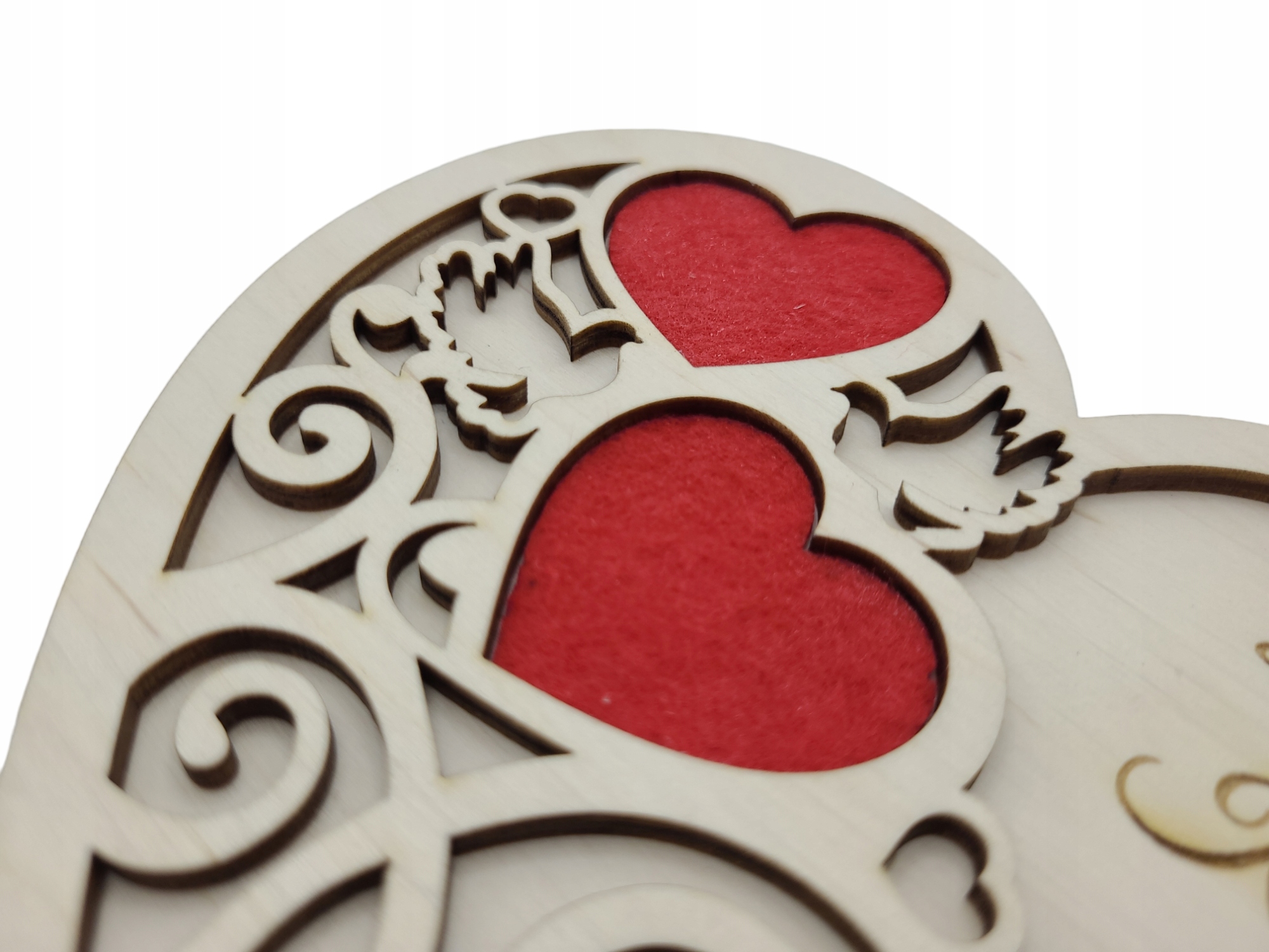 TACKA na OBRĄCZKI ślubne GRAWER wzory ŚLUB serce Kolor dominujący brązowy